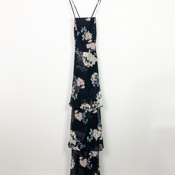 SMYM Black Floral Calypso Tiered Maxi Dress - Picture 2 of 5